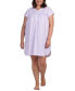 ფოტო #1 პროდუქტის Plus Size Short-Sleeve Embroidered Paisley Nightgown