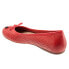 Softwalk Napa Laser S1806-600 Womens Red Wide Leather Ballet Flats Shoes 6