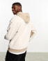 ASOS DESIGN oversized hoodie with wavey panels in tonal beige