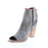 Фото #4 товара Bed Stu Angelique F399023 Womens Gray Leather Slip On Heeled Sandals Shoes