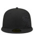 Фото #3 товара Men's Black Chicago White Sox Satin Peek 59FIFTY Fitted Hat