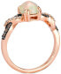 ფოტო #2 პროდუქტის Neopolitan Opal (1 ct. t.w.) & Diamond (1/6 ct. t.w.) Twist Ring in 14k Rose Gold