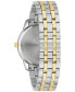 ფოტო #3 პროდუქტის Men's Sutton Two-Tone Stainless Steel Bracelet Watch 40mm