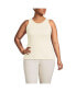 Фото #1 товара Plus Size Drapey Rib Skimming Tank Top