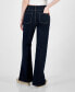 Juniors' Super-High-Rise Split-Seam Flare-Leg Jeans, Created for Macy's