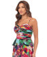 ფოტო #5 პროდუქტის Women's Printed Tiered Ruffle-Trim Long Dress