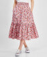 ფოტო #1 პროდუქტის Women's Smocked Ditsy Floral Skirt
