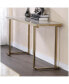 Boice II Sofa Table in Faux Marble & Champagne