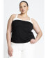 Plus Size Contrast Trim Detail Top