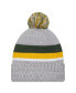 Фото #2 товара Men's Heather Gray Green Bay Packers Cuffed Knit Hat with Pom