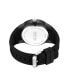 Men's Sporty Three Hand Black Silicon Strap Watch, 49mm