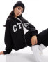 The Couture Club varsity zip through hoodie in black