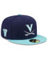 Фото #1 товара Men's Navy, Light Blue Virginia Cavaliers 59FIFTY Fitted Hat