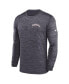 Men's Charcoal Arizona Cardinals Velocity Athletic Stack Performance Long Sleeve T-shirt