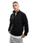 Фото #1 товара Jack & Jones half zip fleece with nylon panel in black