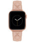 Фото #1 товара Ремешок для часов Anne Klein женский розовый квилтованный из натуральной кожи для Apple Watch 42/44/45/Ultra/Ultra 2