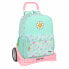 Школьный рюкзак с колесиками Smiley Summer fun бирюзовый 32 x 43 x 14 cm