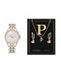 ფოტო #2 პროდუქტის Women's Analog Two Tone Watch 36mm Gift Set