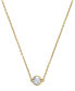 Фото #11 товара De Beers Forevermark diamond Bezel Pendant Necklace (1/10 ct. t.w.) in 14k White or Yellow Gold, 16" + 2" extender