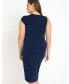 Plus Size Twisted Shoulder Sheath Dress