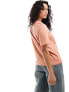 ONLY 'Aesthetics Naturale' graphic boxy tee in peach