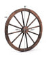 Фото #3 товара Decorative Vintage Wood Garden Wagon Wheel
