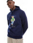 Polo Ralph Lauren varsity football bear print hoodie in navy