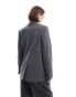 & Other Stories wool blend single breasted blazer in grey