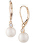 Gold-Tone Imitation Pearl Drop Earrings