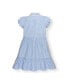 ფოტო #3 პროდუქტის Toddler Girls Organic Cotton Short Sleeve Tiered Oxford Dress