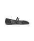 Фото #2 товара Women's Harisa Woven Square-Toe Mary Jane Ballet Flats