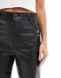 Фото #14 товара Stradivarius faux leather skinny trouser in black