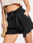 Фото #3 товара Vero Moda shorts with belted waist in black