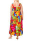 Фото #2 товара Plus Size Tiered Printed Maxi Dress