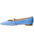 Фото #2 товара Stuart Weitzman Crystal Buckle Suede Flat Women's Blue 6.5