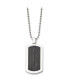 Фото #1 товара Black IP-Plated Cable Dog Tag Ball Chain Necklace