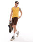 Фото #1 товара ASOS DESIGN muscle lightweight knitted rib vest in mustard