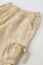 Linen cargo bermuda shorts