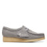 Фото #1 товара Clarks Wallabee 26169921 Womens Gray Leather Oxfords & Lace Ups Casual Shoes