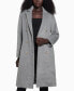 Фото #4 товара Women's Textured Double-Breasted Notched-Collar Coat