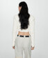 ფოტო #2 პროდუქტის Women's Knitted Cropped Cardigan