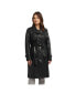 Women's Faux Leather Trench Coat