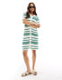 Фото #1 товара Miss Selfridge crochet contrast polo button through knit dress