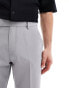 ASOS DESIGN smart slim fit trousers in light grey Серый, W32 L30 - фото #3