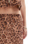 Miss Selfridge maxi skirt in leopard print