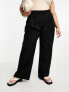 ASOS DESIGN Curve wide leg trouser in black 44 - фото #1