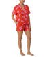 Women's 2-Pc. Floral Boxer Pajamas Set