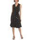 Women's Polka Dot Jersey Collared Dress