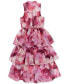 ფოტო #3 პროდუქტის Big Girls Floral-Print Organza Tiered Maxi Dress