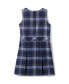 Big Girls School Uniform Plaid Jumper Top of Knee